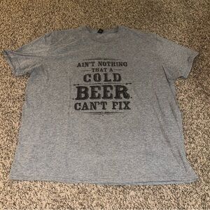 Gildan Gray Short Sleeve Tee with Bold Graphic